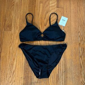 Andie‎ Bonita Bikini Set Black size S NWT/NWOT Swimsuit Minimalist